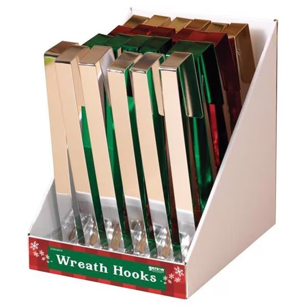 Gerson Assorted Wreath Hooks Indoor Christmas Decor, L & L, Mfr#: 2310770
